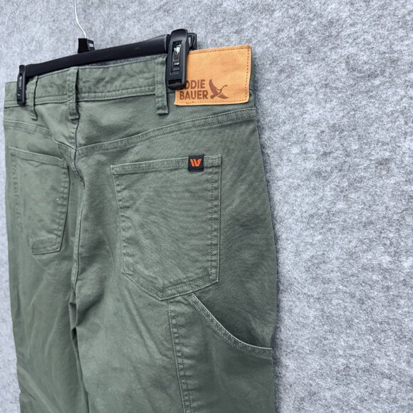 Eddie Bauer Men’s Canvas Utility Stretch Pants, Green, Size 36x32 - Picture 4 of 13